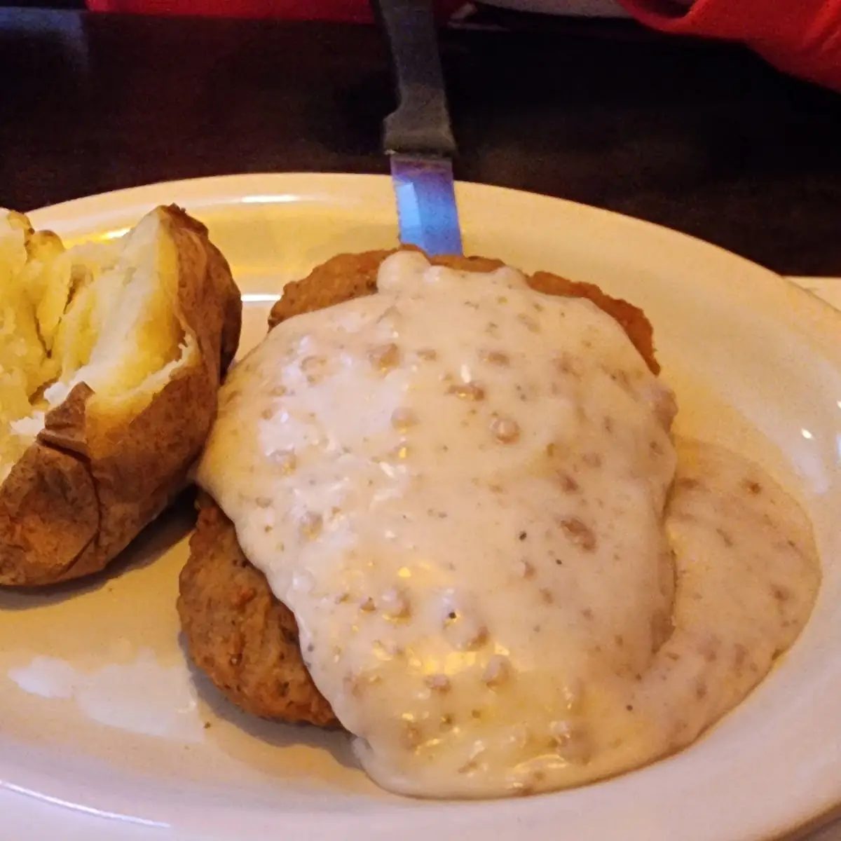 Chicken Fried Steak and Baked Potato