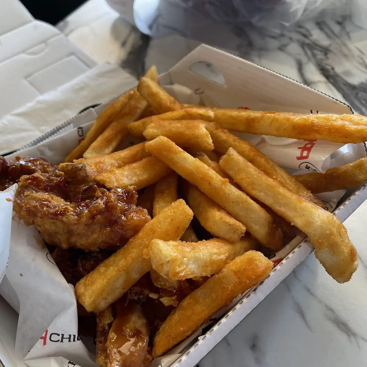 Soy Garlic Chicken with Fries
