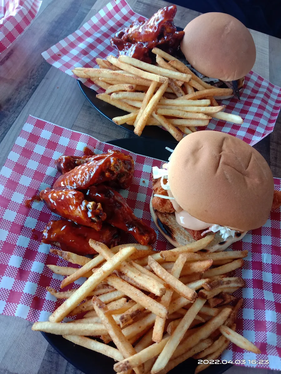 Burger Chips and Wings, Twelve Boar American BBQ (North Lakes)