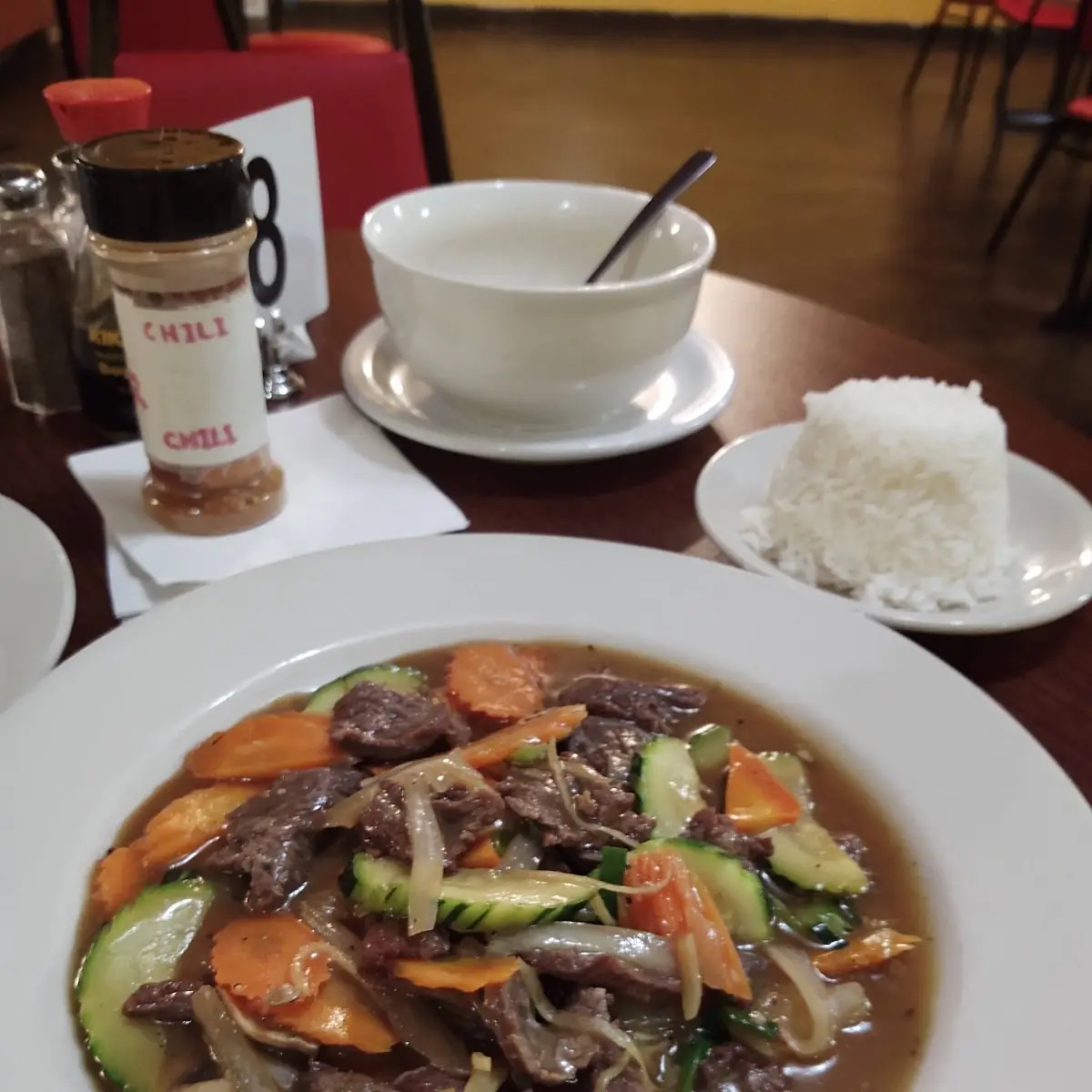 Beef with Mixed Vegetables and a Ginger Sauce