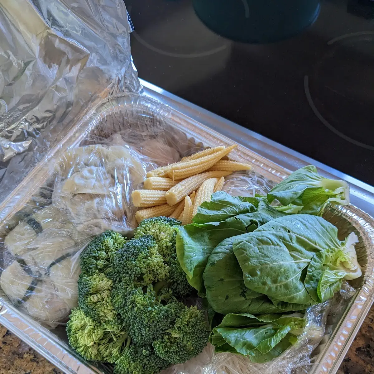 Broccoli Bok Choy Baby Corn Fish