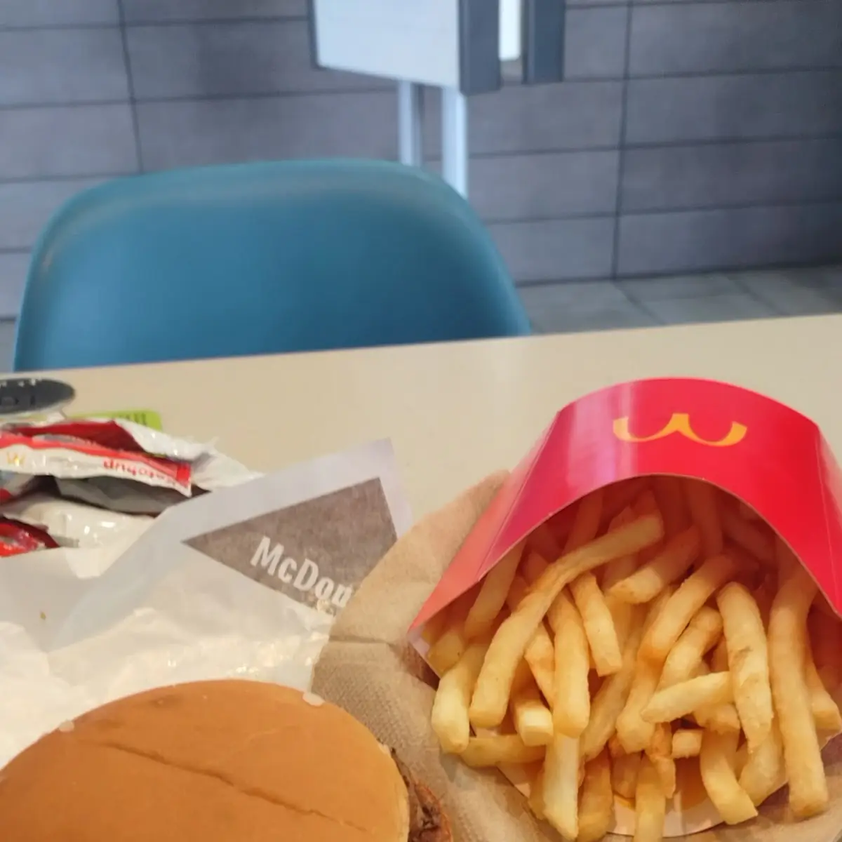 mc Double Cheeseburger and Fries
