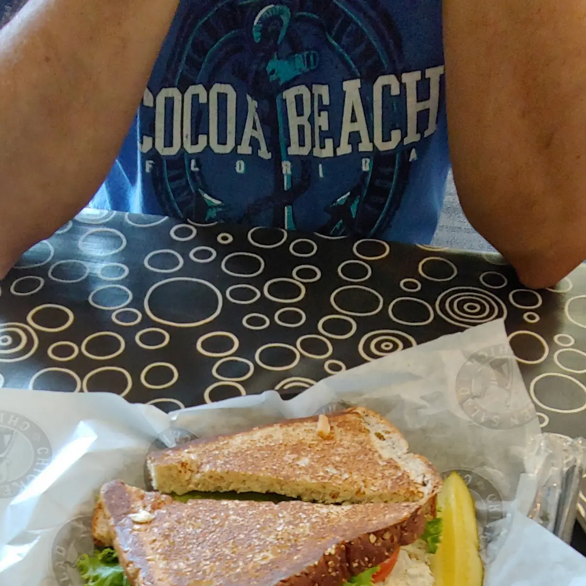 Chicken Salad on Toast and Fruit Cup