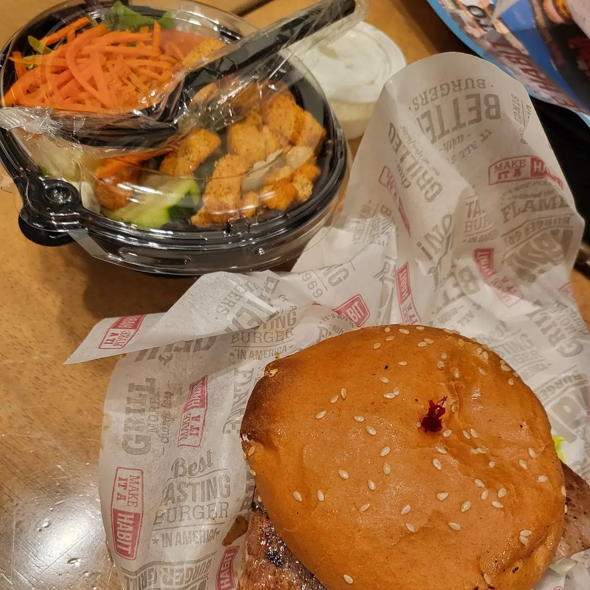 Ahi Tuna Burger with Side Salad