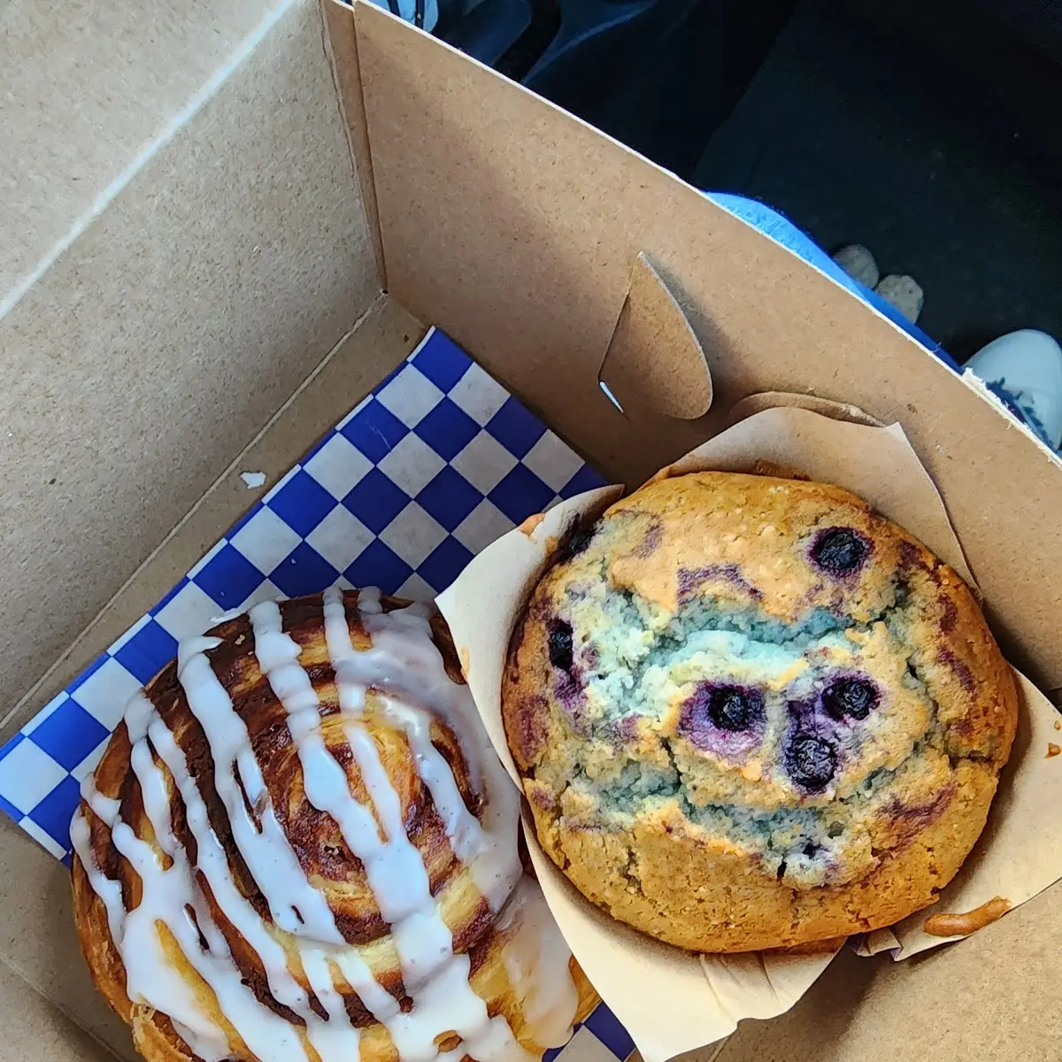 Cinnamon Roll & Blueberry Muffin