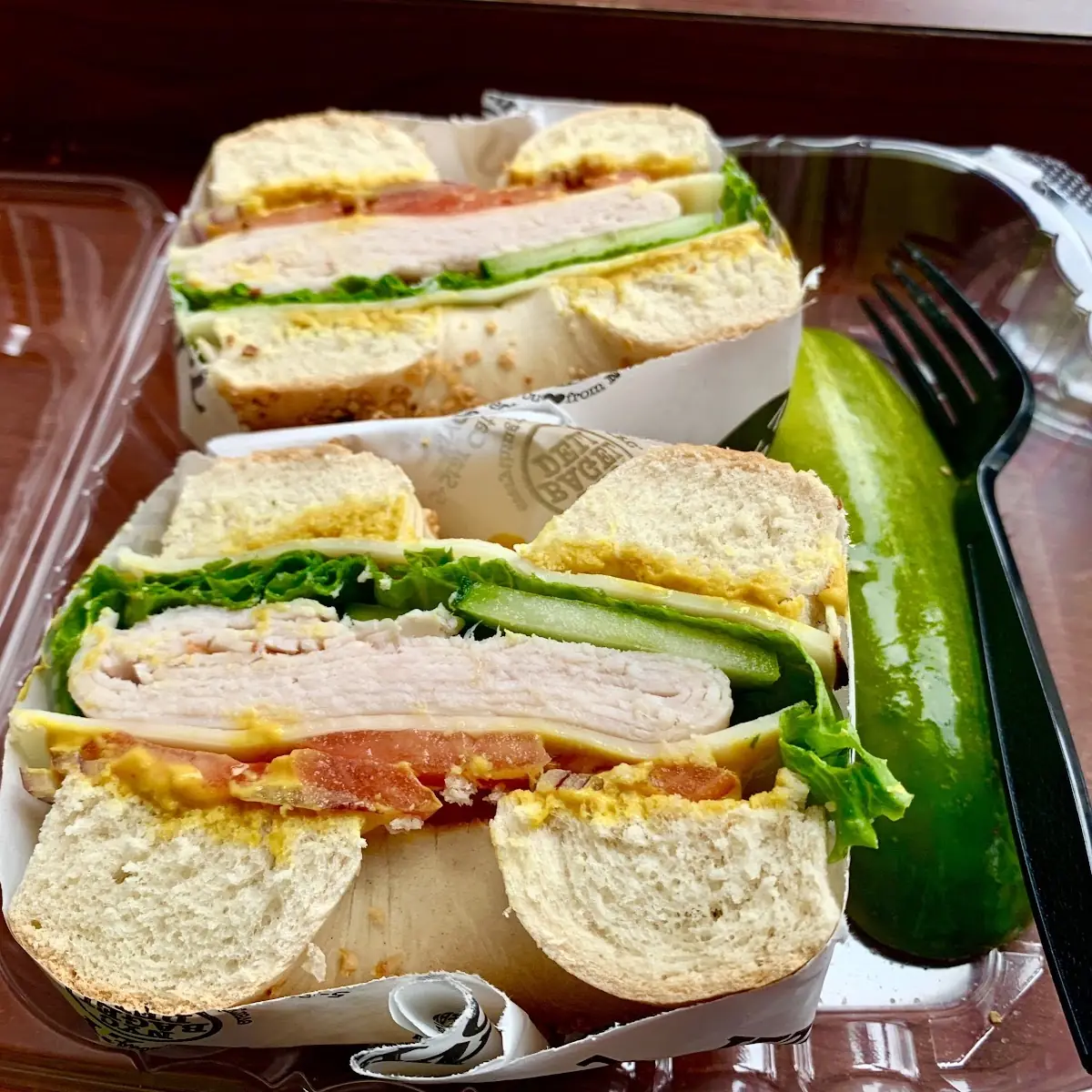Garlic Roasted Black Pepper Turkey Bagel