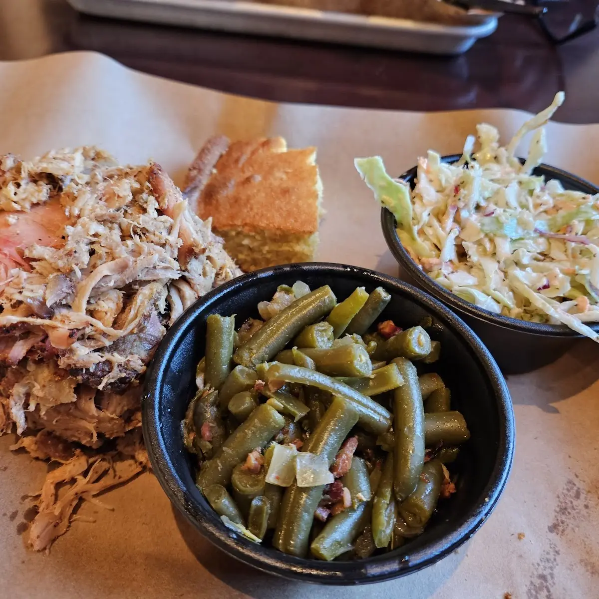 3 Meat Combo- Brisket Pulled Pork Pulled Chicken