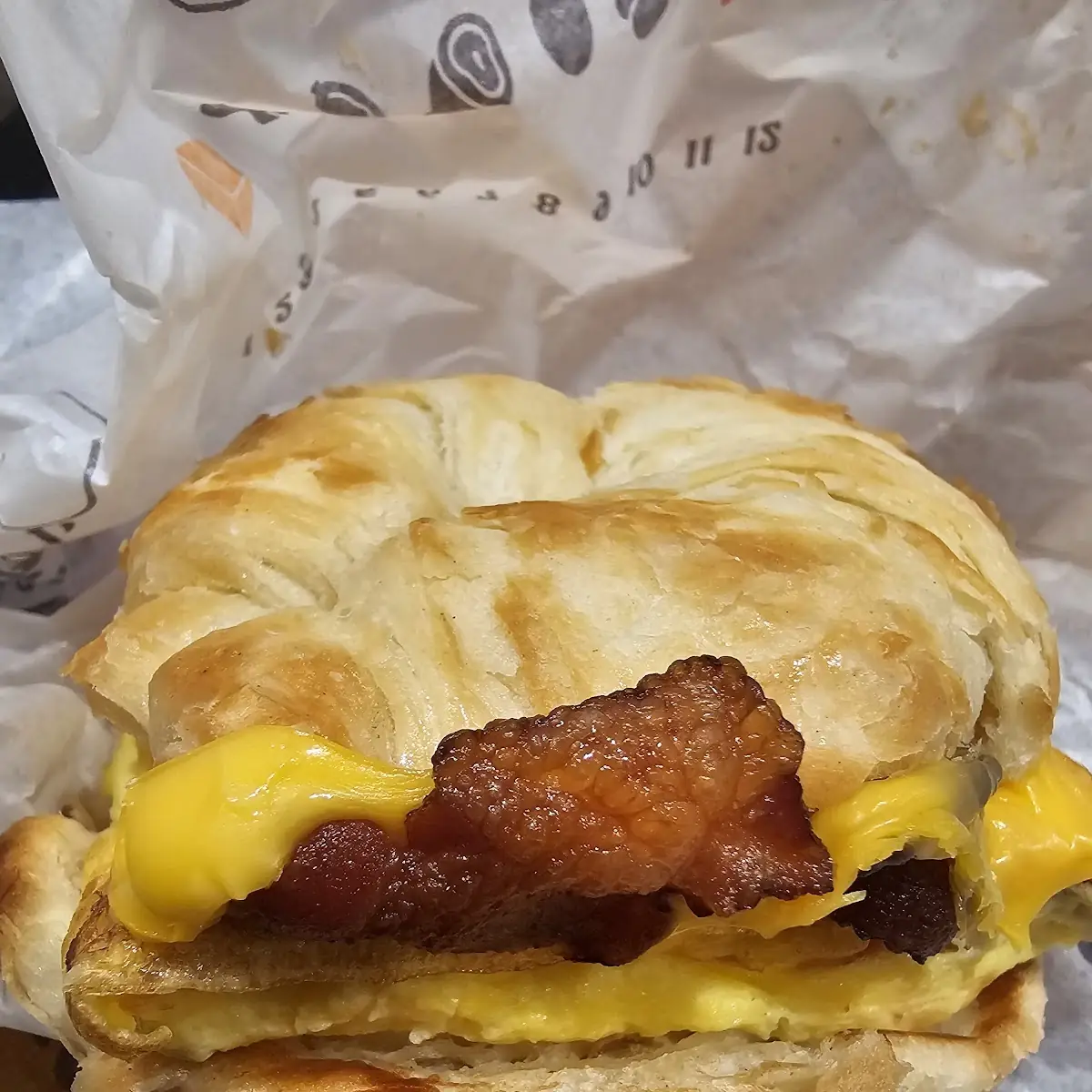 Bacon Egg and Cheese Croissant Meal