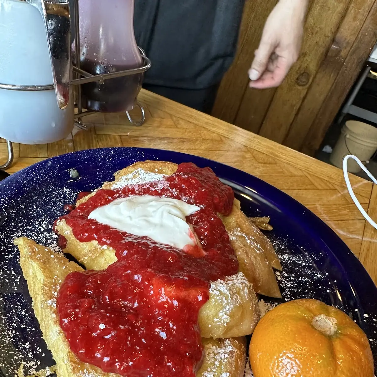 Sour Cream Blintzes with Blueberries