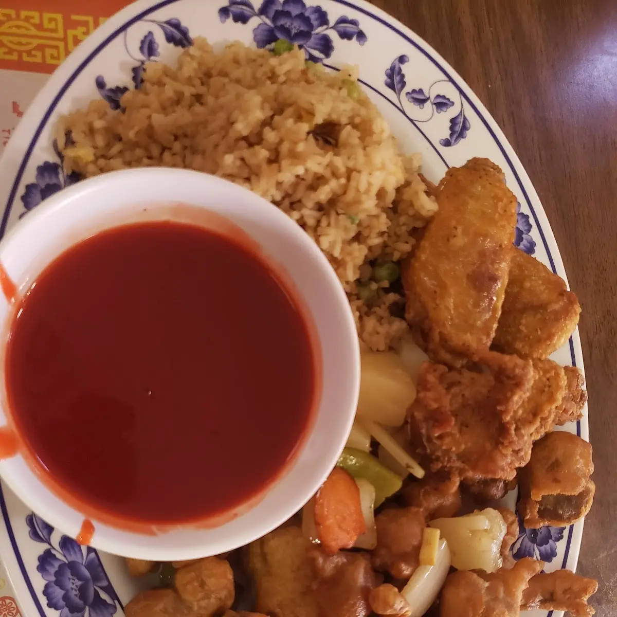 Hunan Chicken Combination Platter