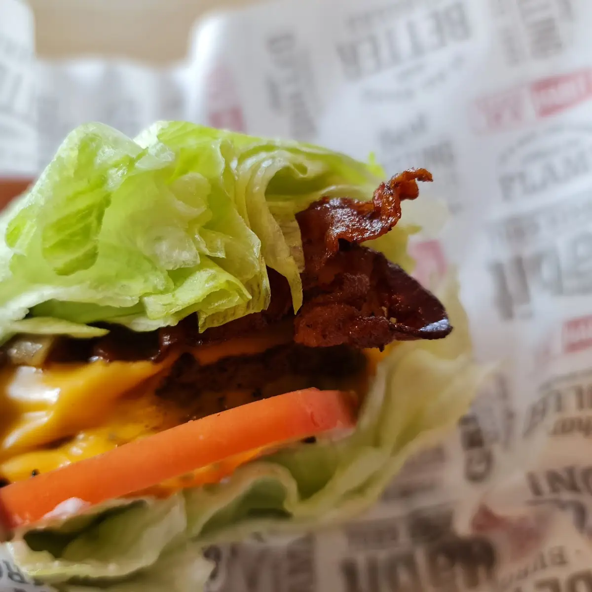 Lettuce Wrap Cheeseburger and Fries