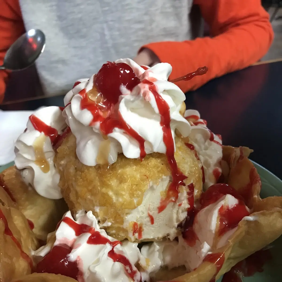 Fried Ice Cream Sundae