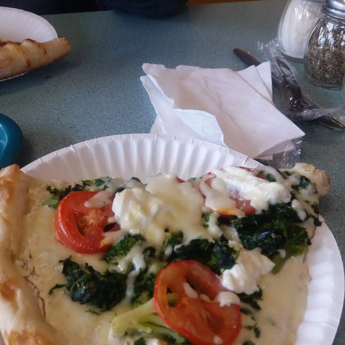 White Pizza with Ricotta Olive Oil & Garlic