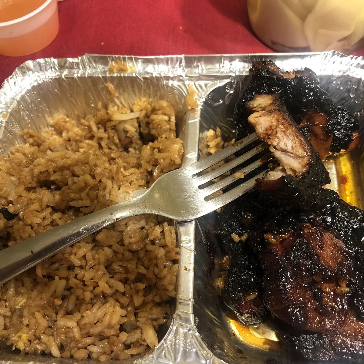 Spare Rib Tips with Fried Rice