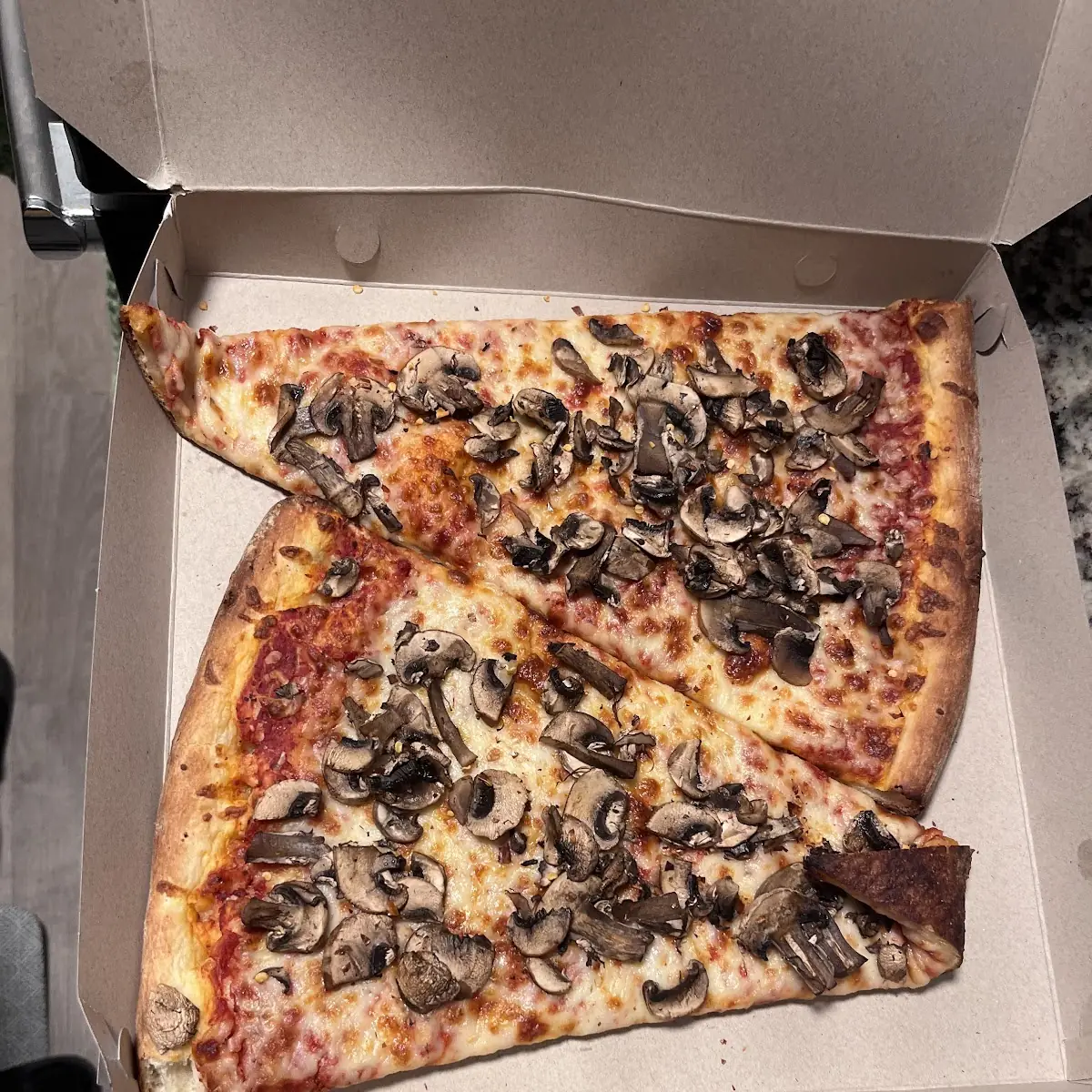 Mushroom Pizza Giant Slice