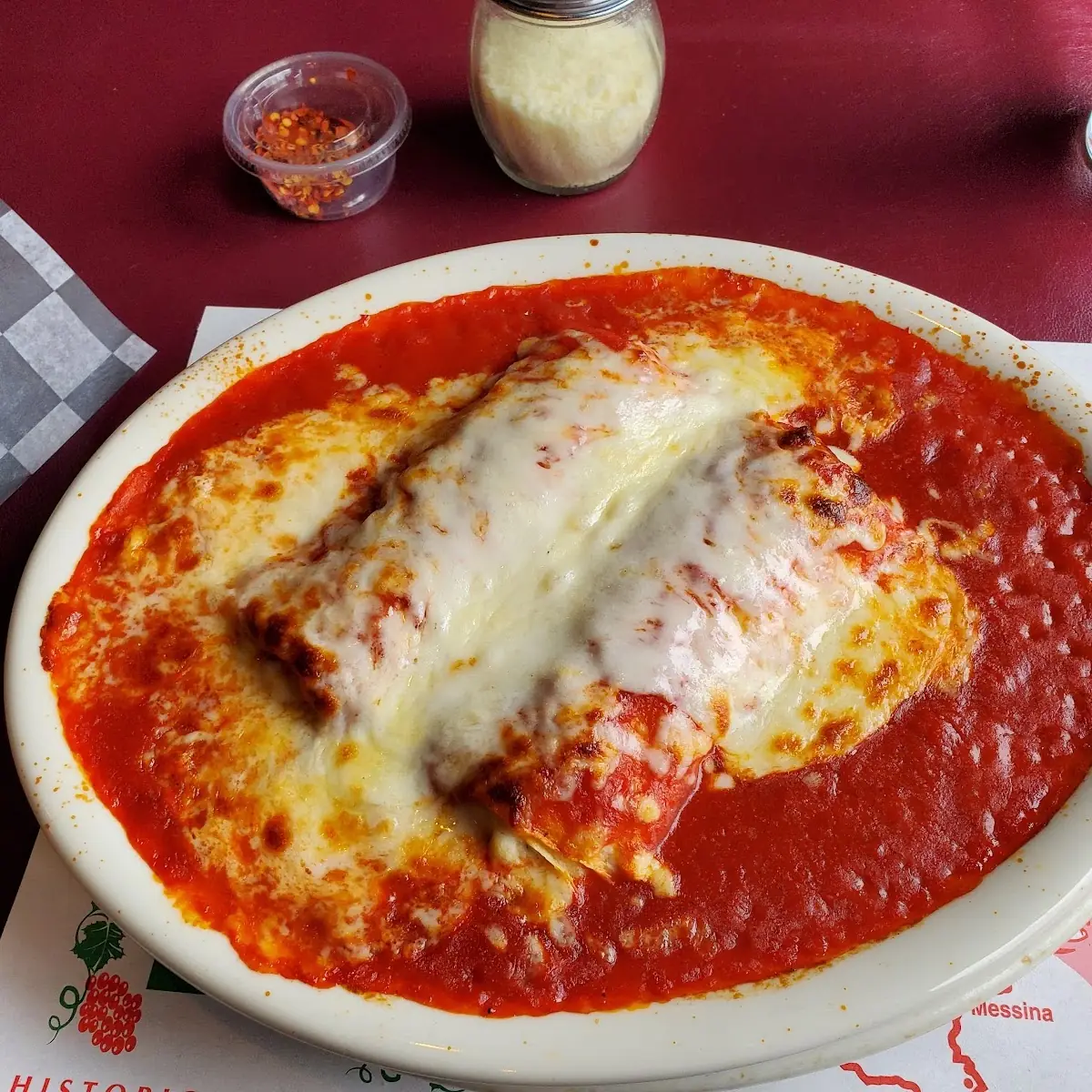 Sampler Platter Veal Parmigiana Manicotti