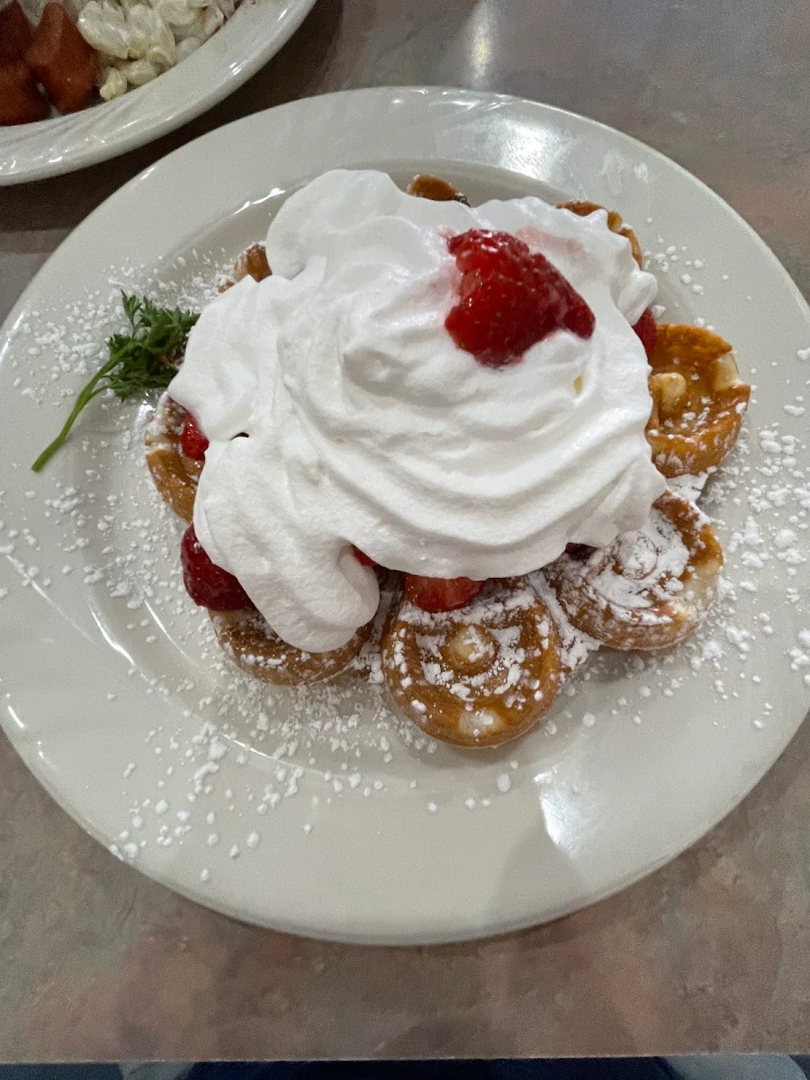 Waffles with Bananas Foster