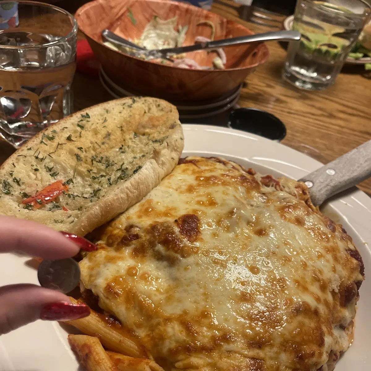 DJ's Popular Chicken Parmigiana with Spaghetti