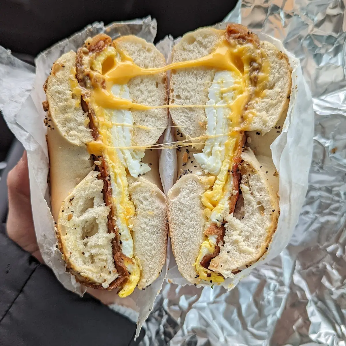 Bacon Egg and Cheese Everything Bagel