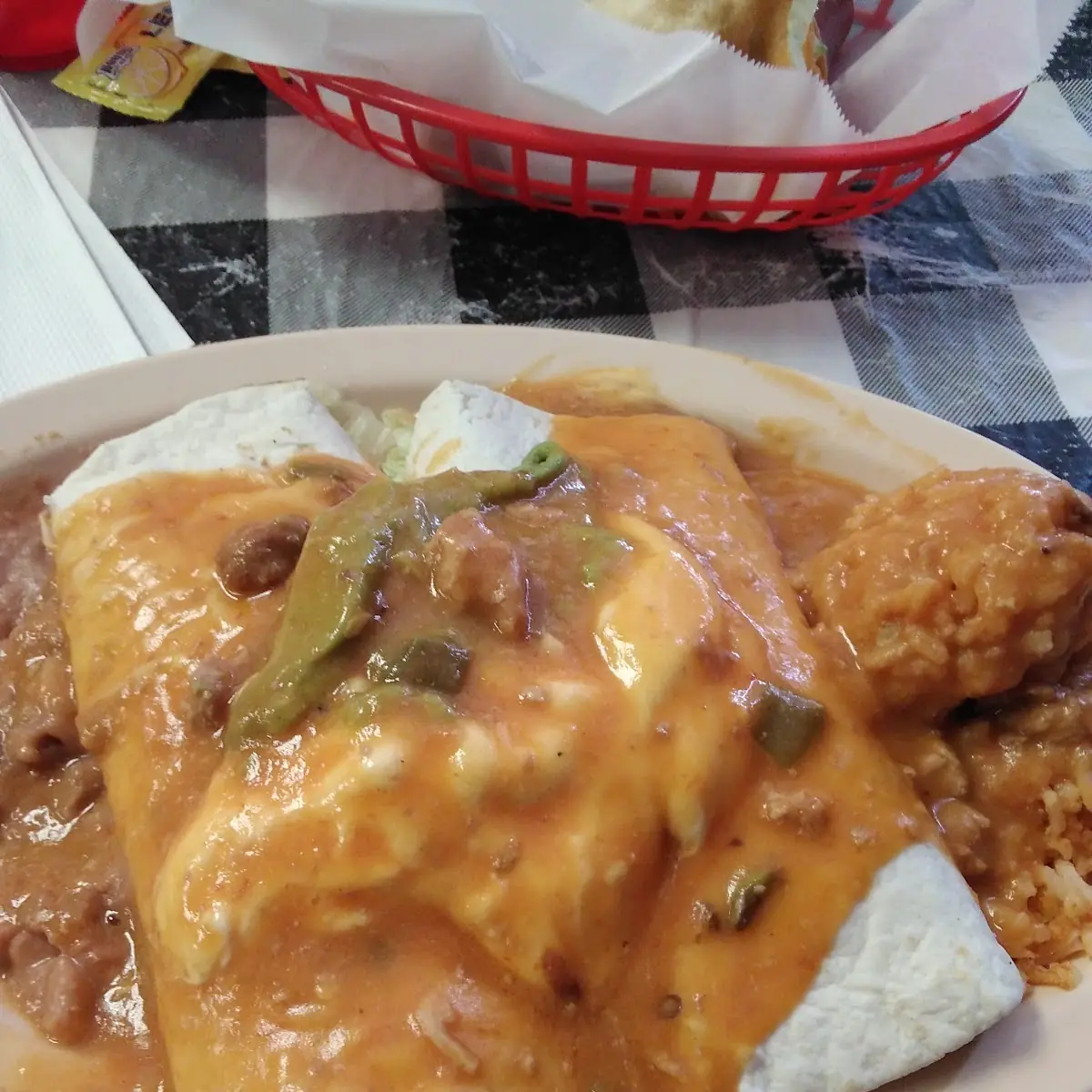 Beef and Bean Burrito Special