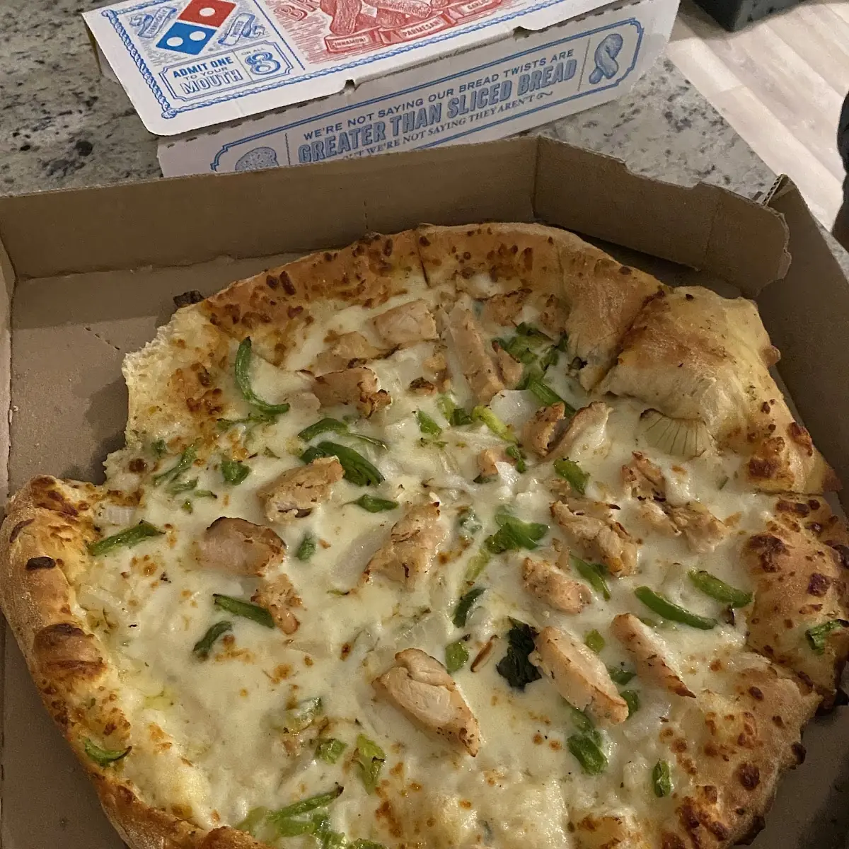 Alfredo Garlic Chicken Pizza