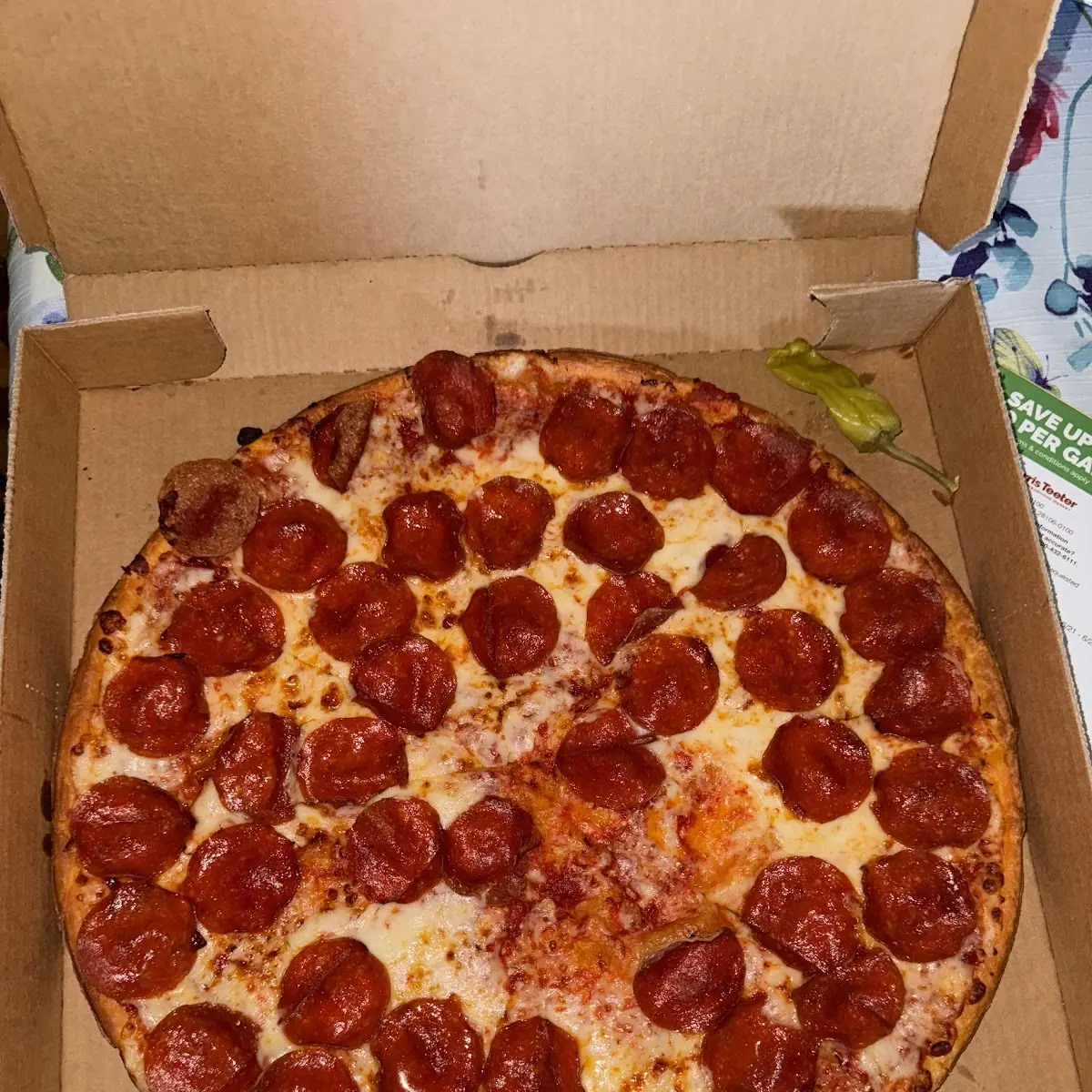 Pepperoni Pizza Thin Crust