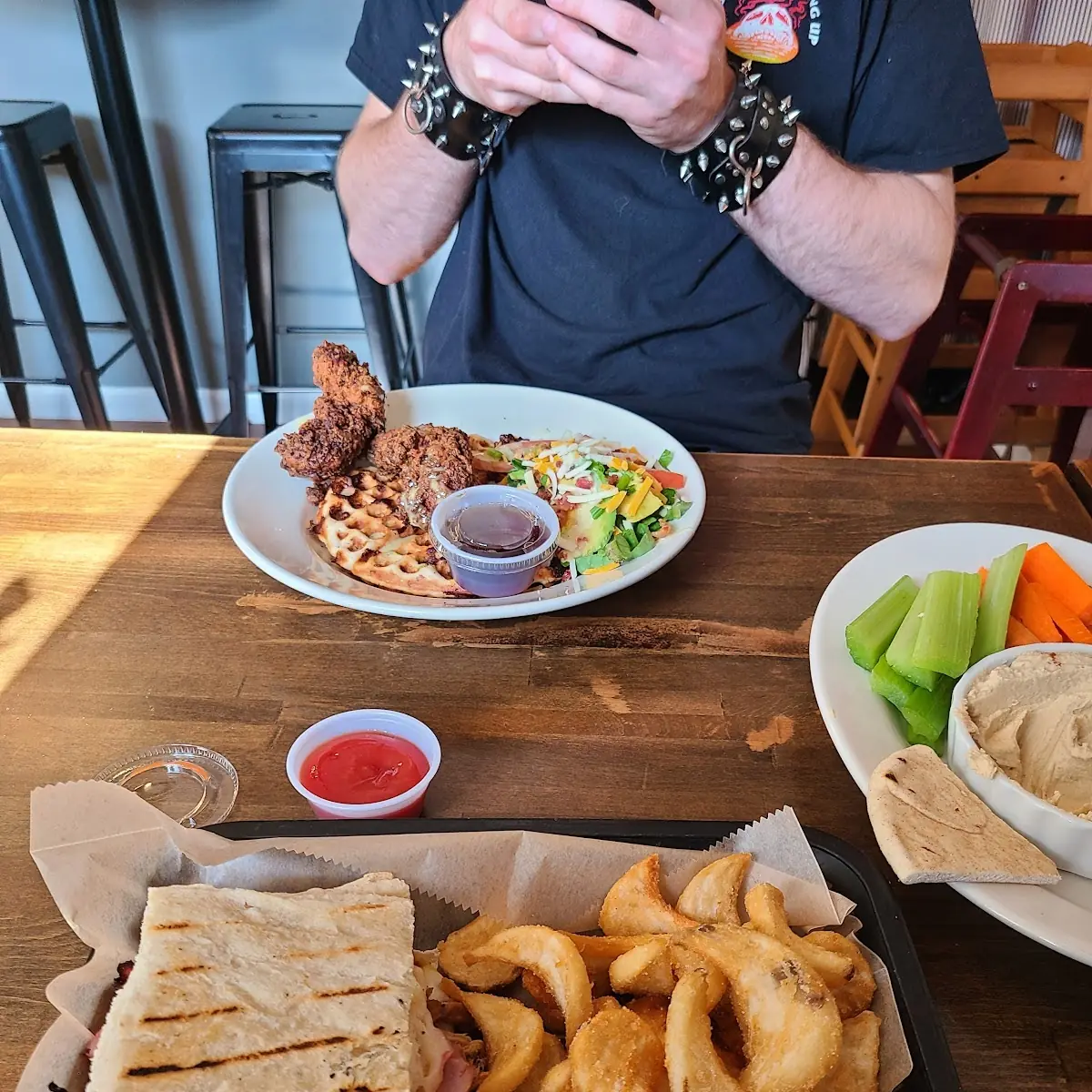 Cuban and Chicken and Waffles