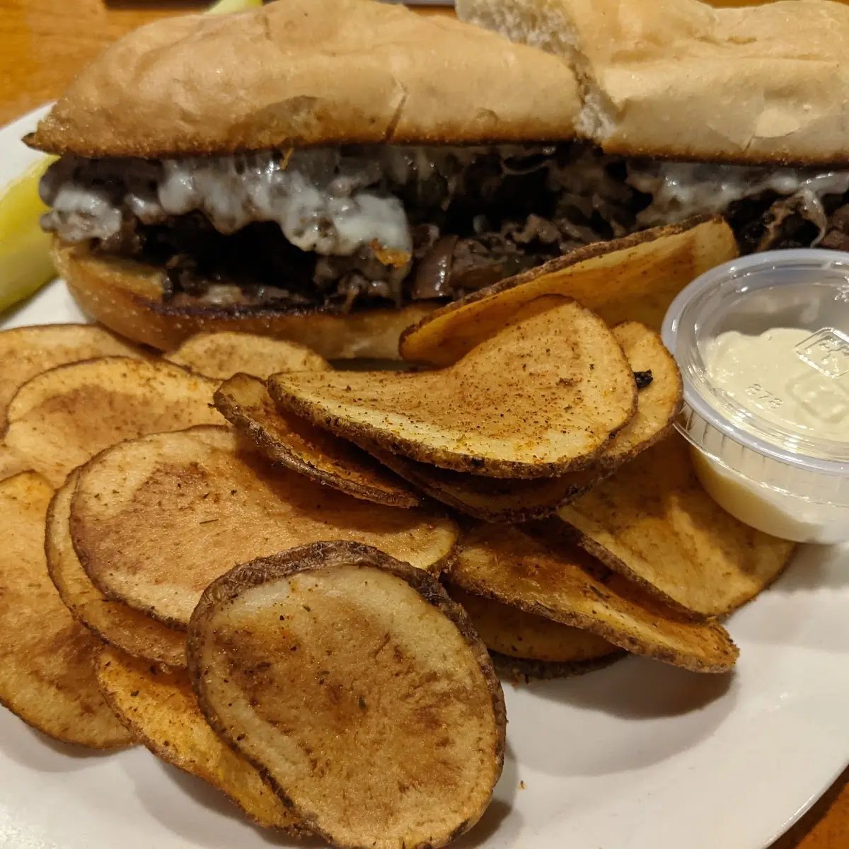 Ribeye Steak Sandwich with Pub Chips