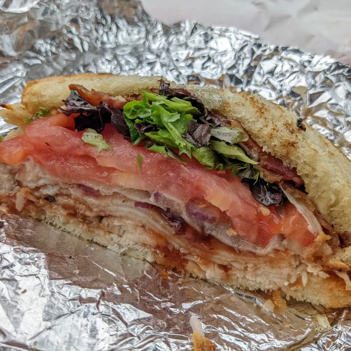 Turkey Bacon Sandwich with BBQ Sauce