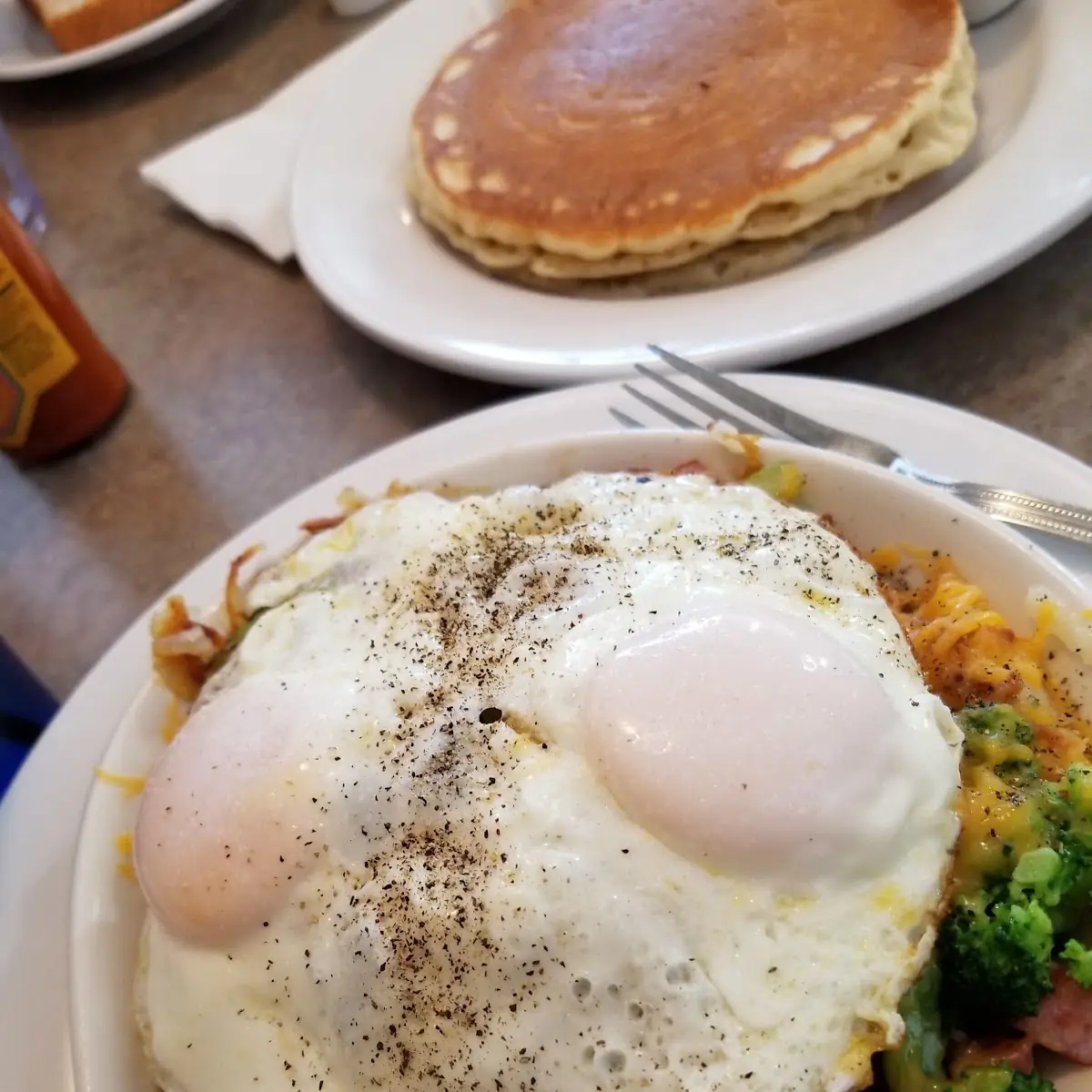 Skillet with Basted Eggs