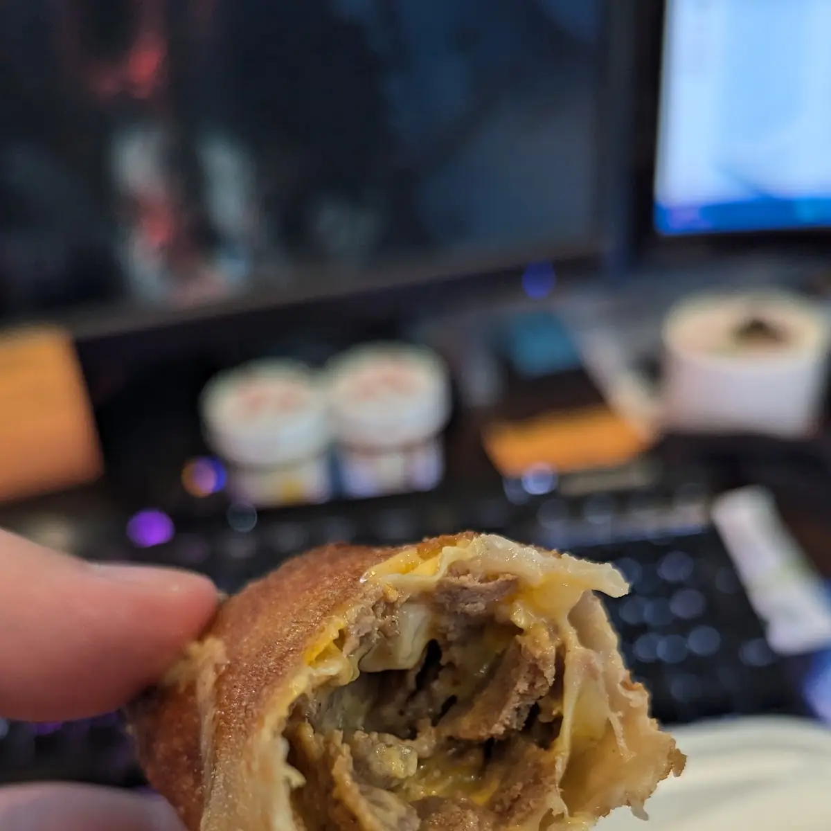 Philly Cheese Steak Egg Roll