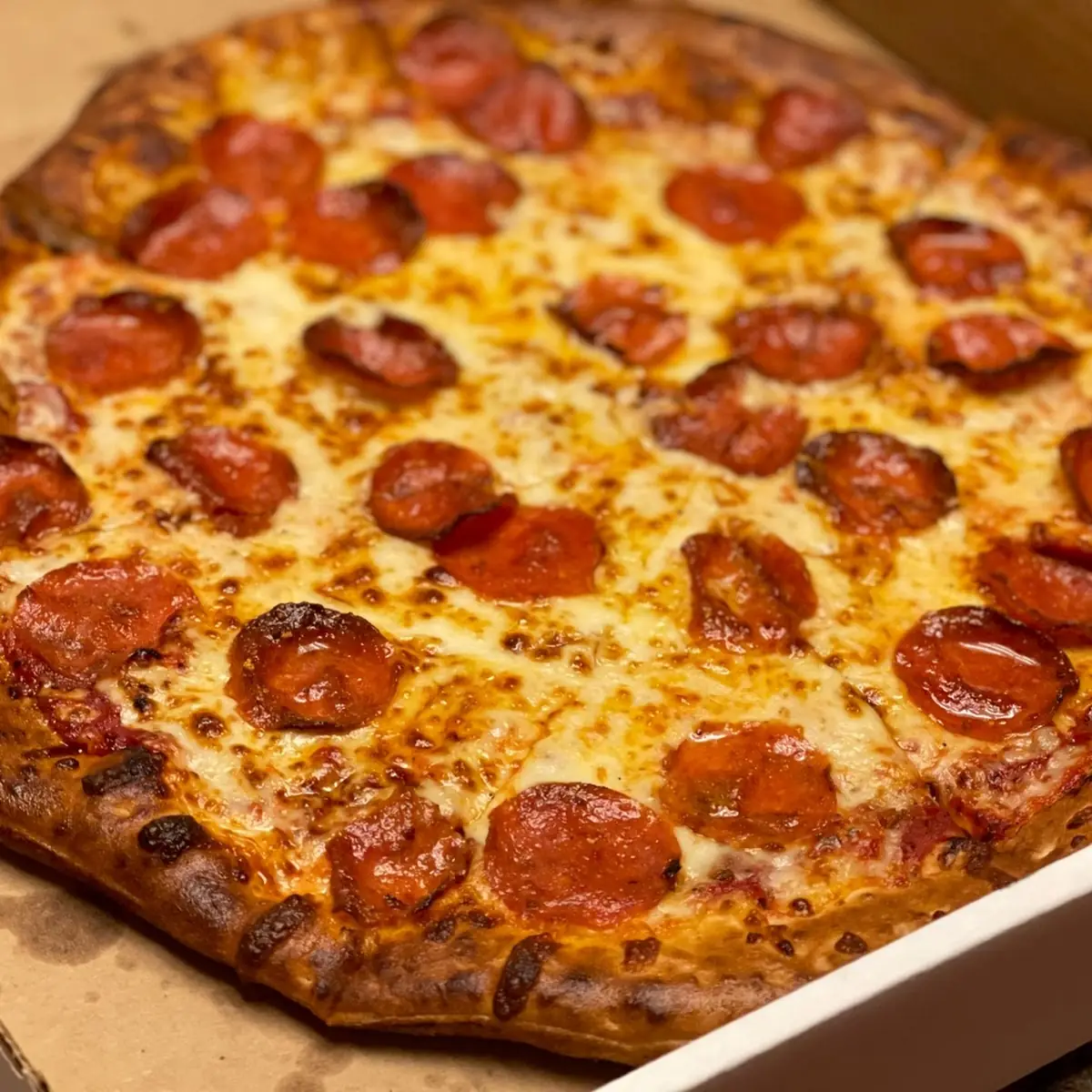Pepperoni Pizza on Thin Crust