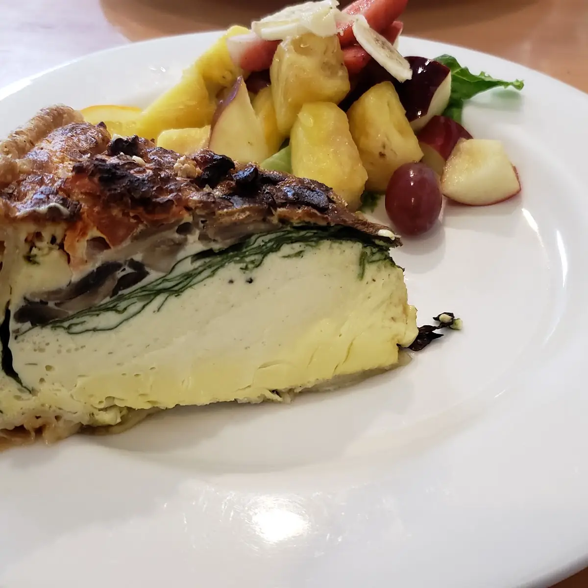 Spinach Mushroom Feta Quiche