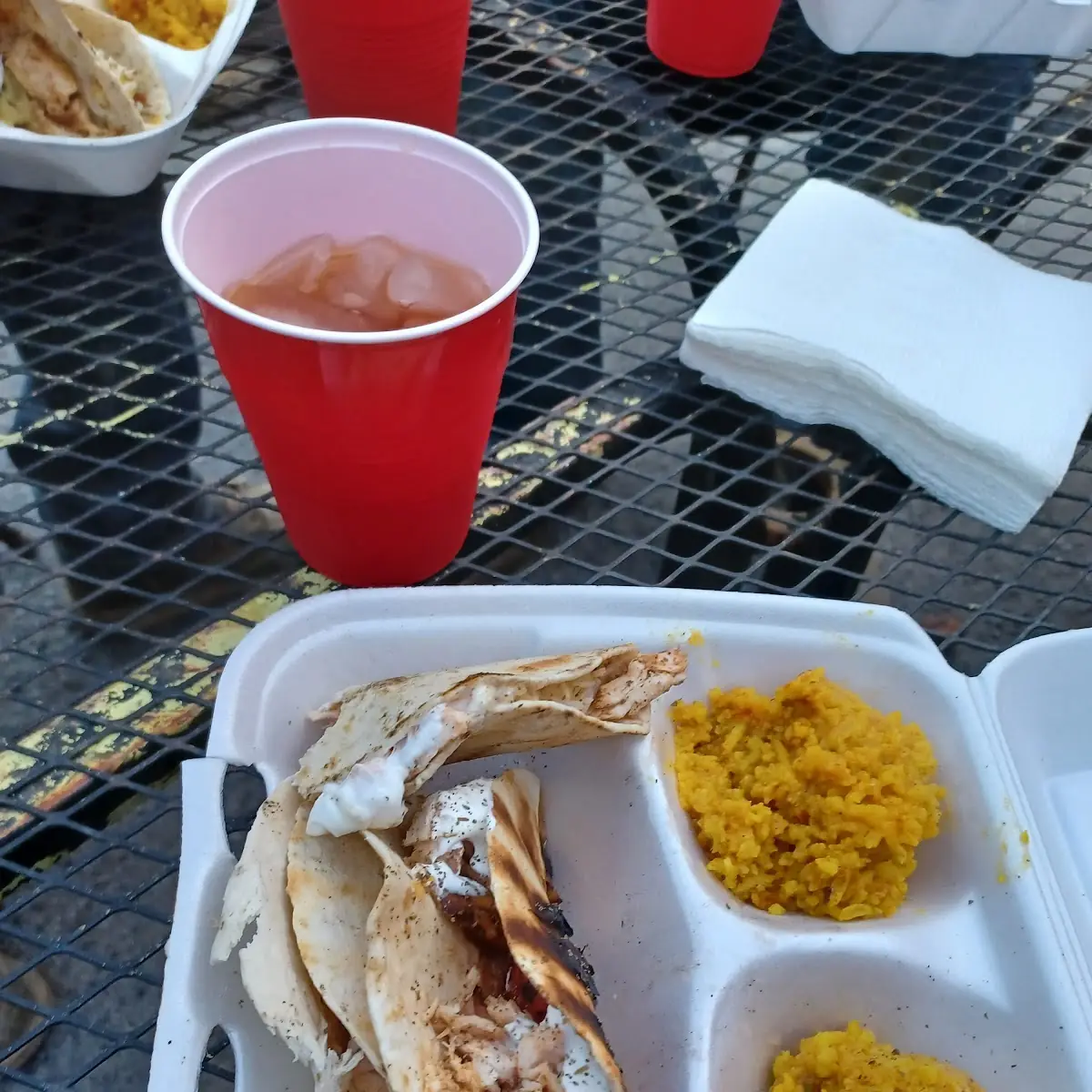 Chicken Street Tacos and Rice