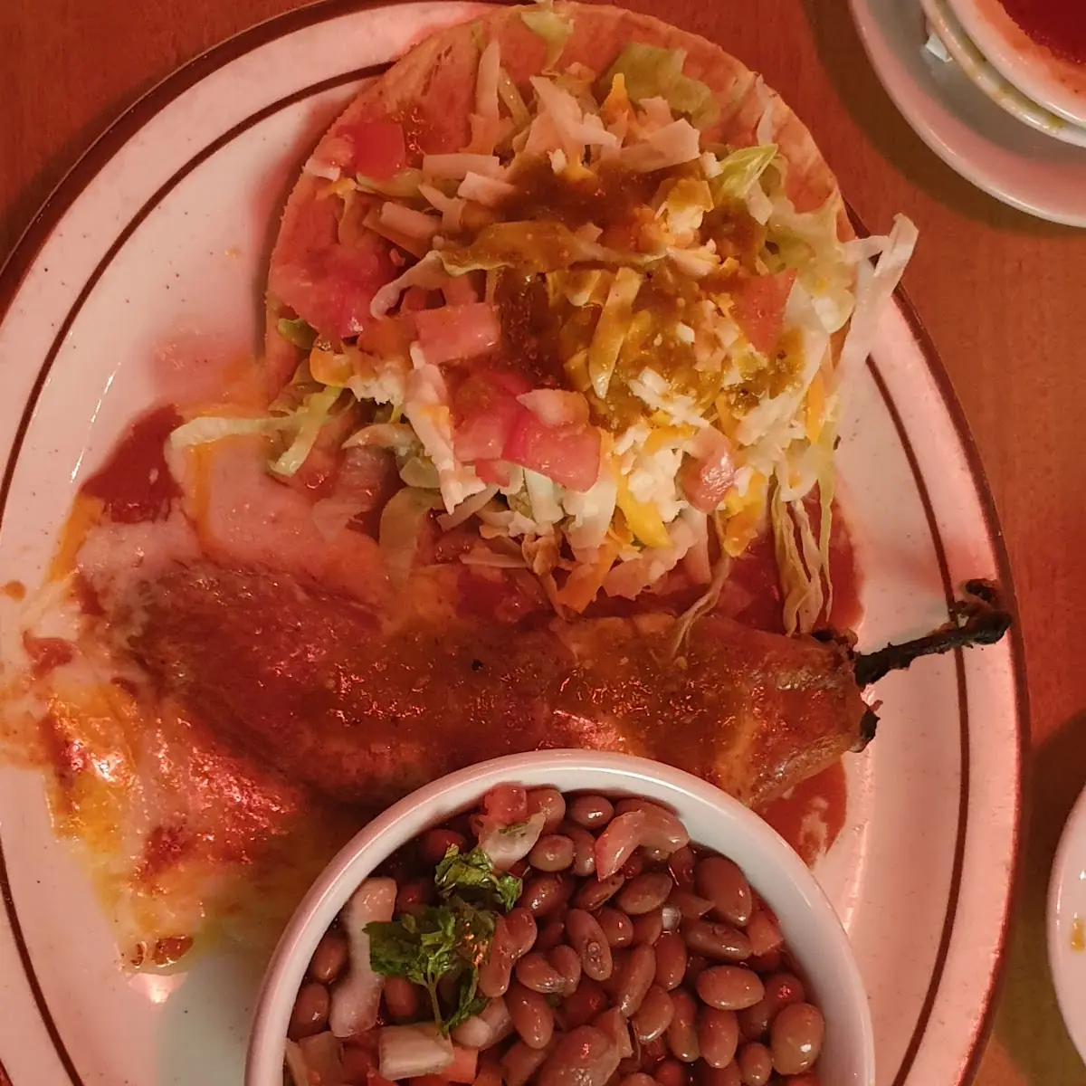 Bean Tostada Plate