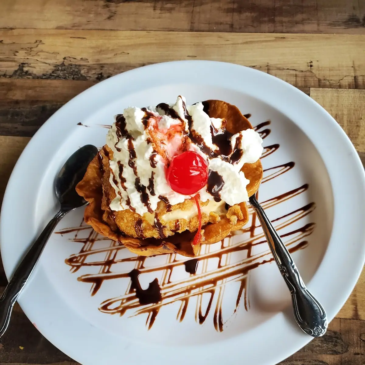 Deep Fried Ice Cream Sundae