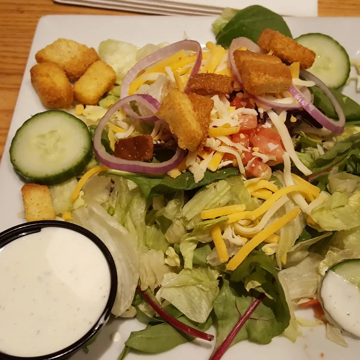 Salad with Ranch Dressing