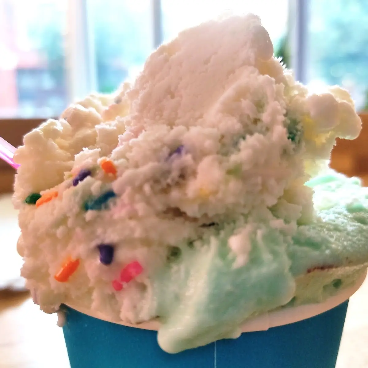Birthday Cake and Mint Stracciata Gelato