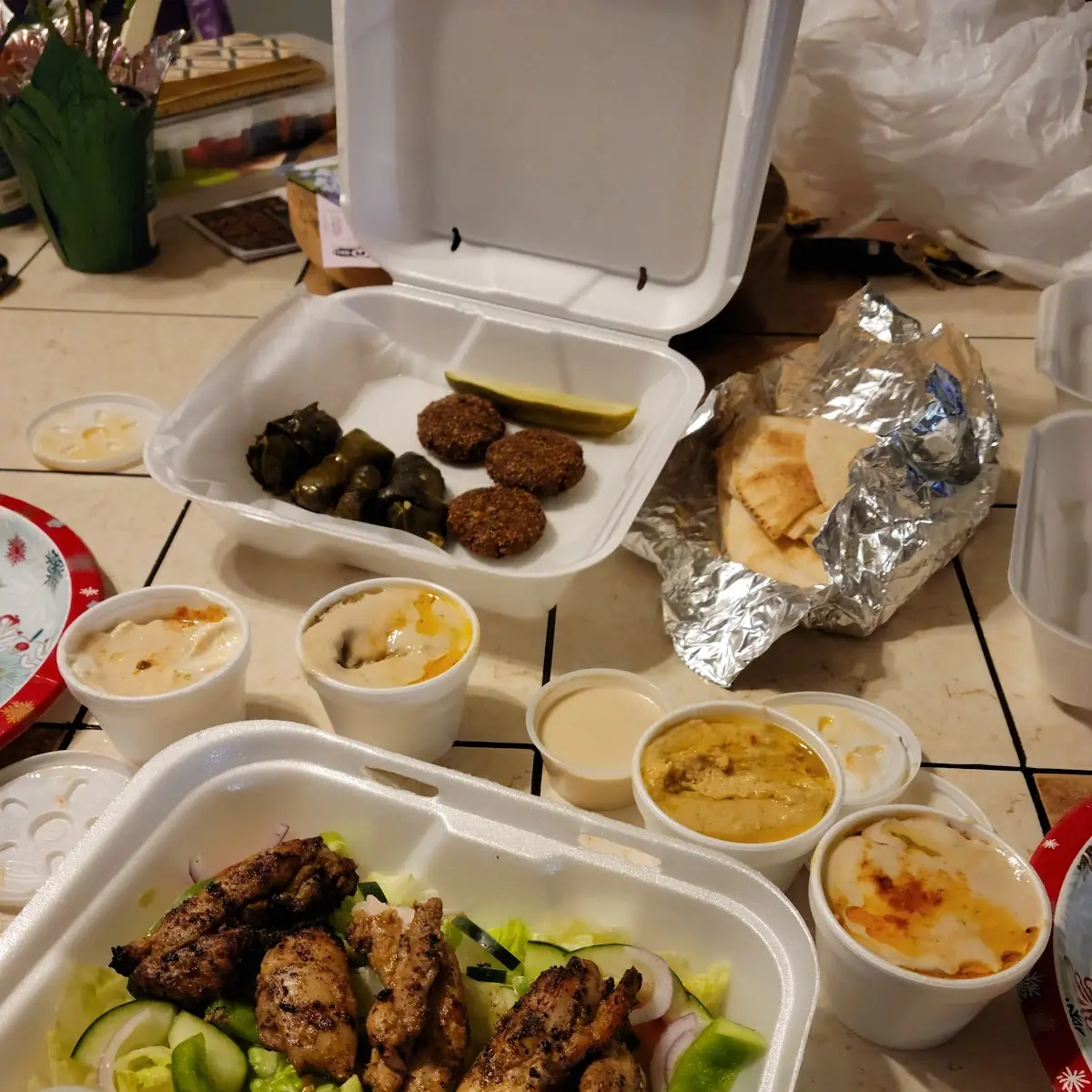 Sampler Platter and Chicken Salad
