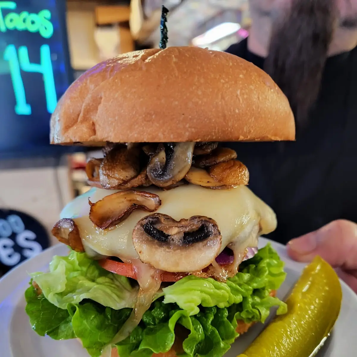 Mushroom Swiss Burger