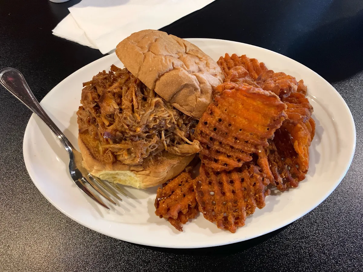 Pulled Pork with Sweet Potato Fries