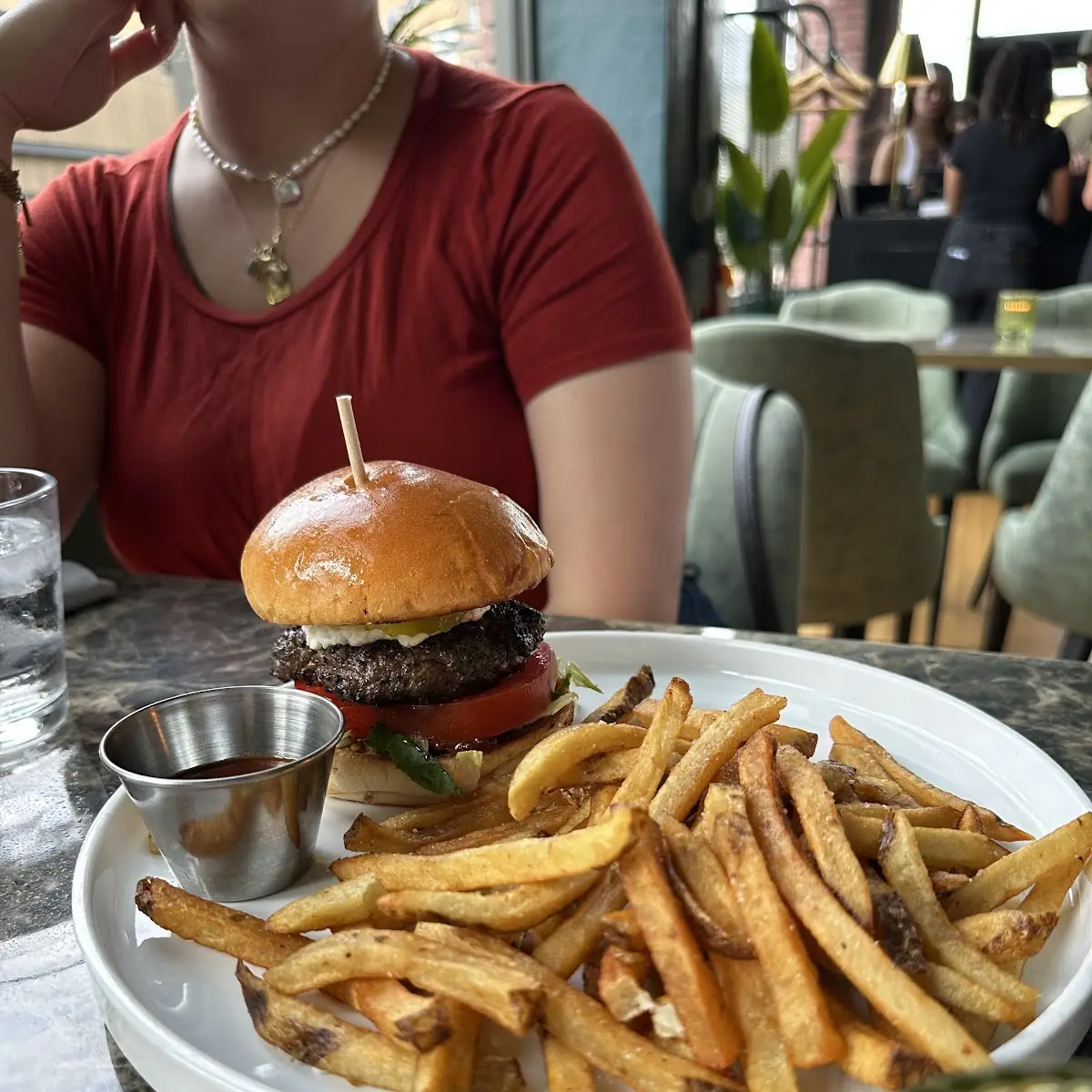 Wagyu Burger with Goat Cheese