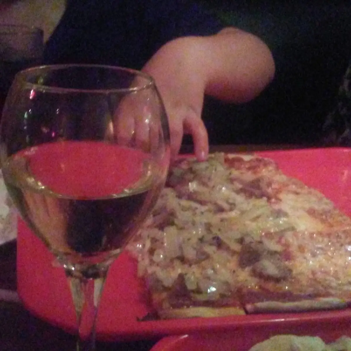 Thin Crust with Meatballs and Sautéed Onion