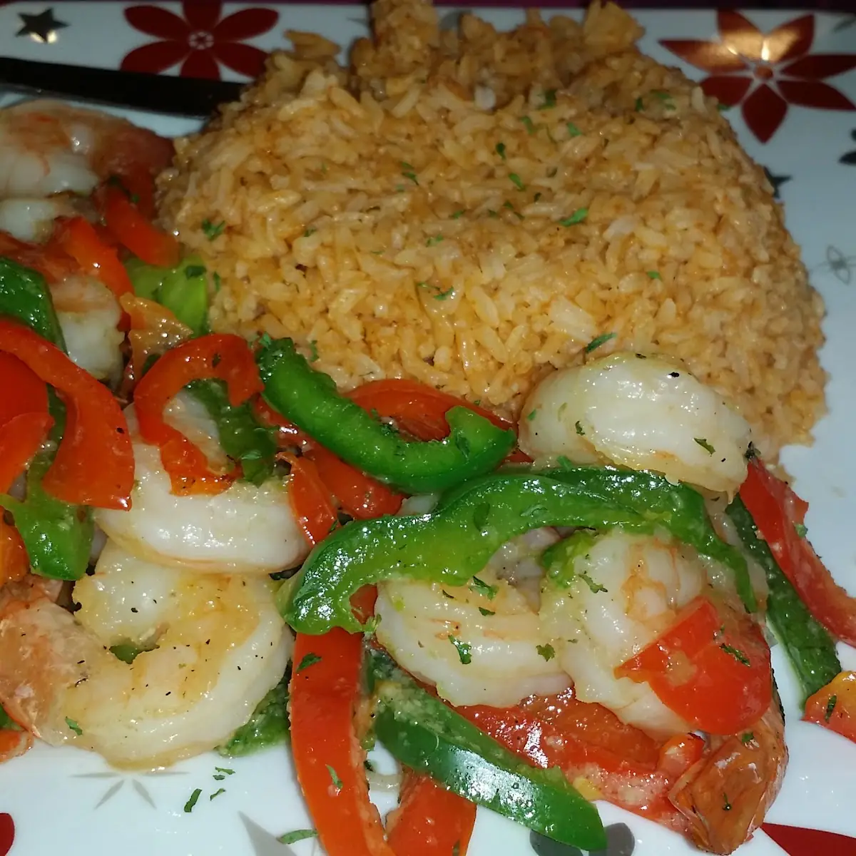 Grilled Shrimp and Yellow Rice