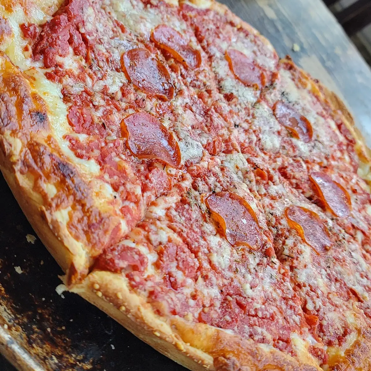 Deep Dish Pepperoni Pizza