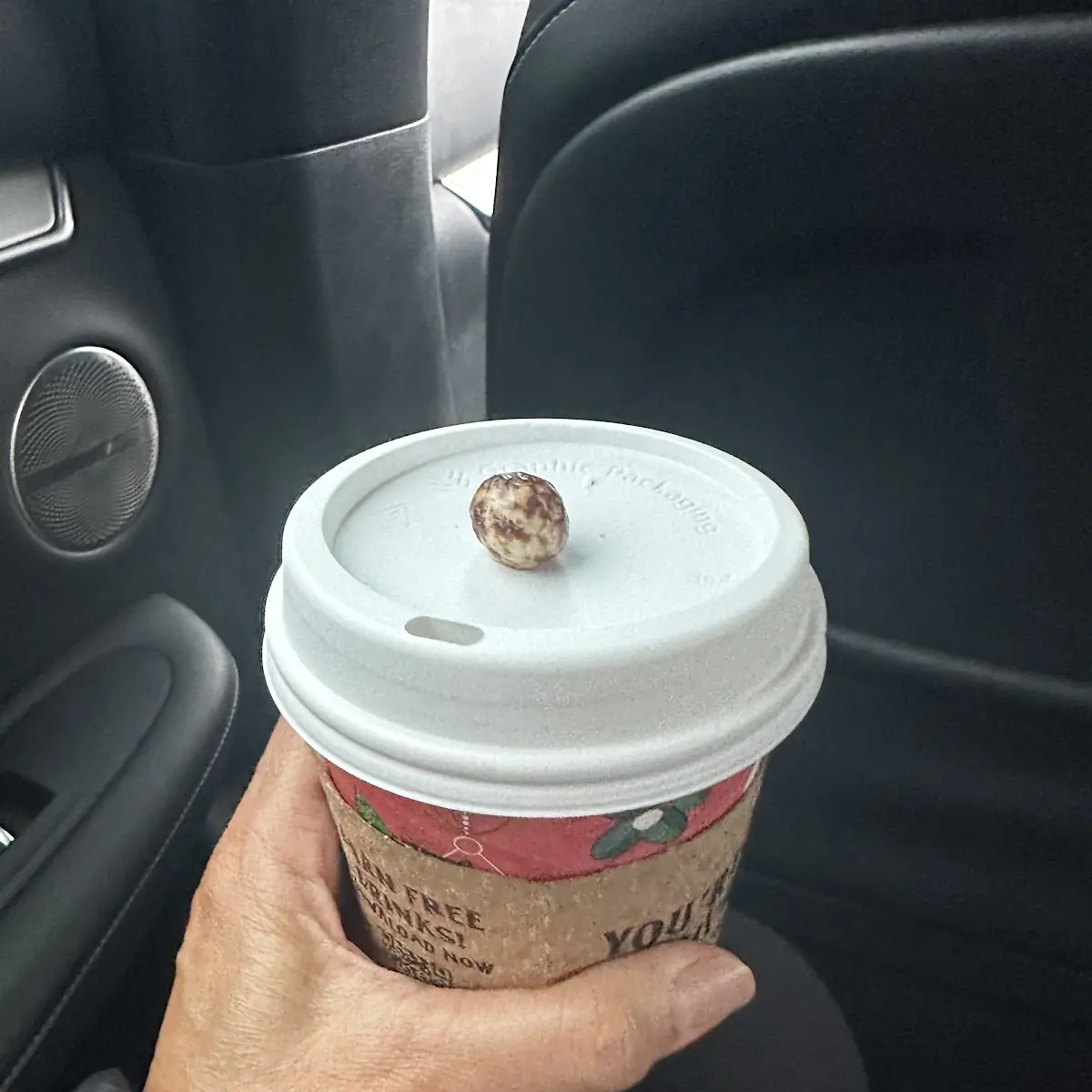 Decaf Cofee with Chocolate Covered Bean