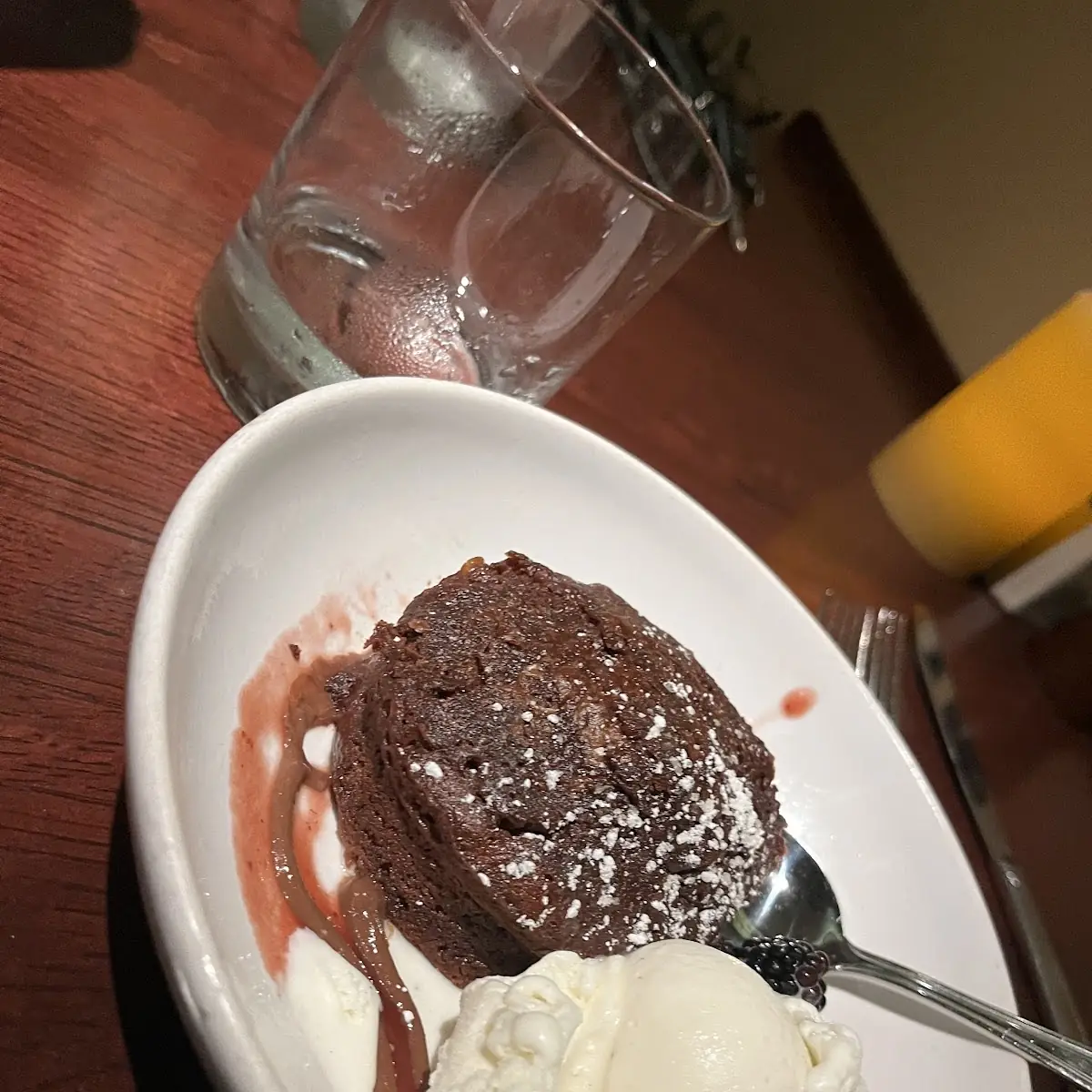 Chocolate Torte with Vanilla Ice Cream