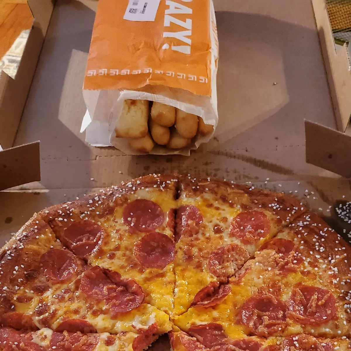 Pretzel Crust Pepperoni Pizza