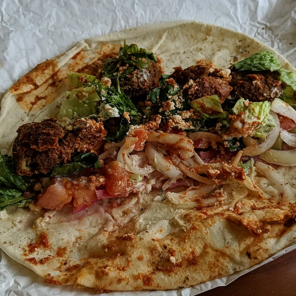 Falafel Pita Wraps