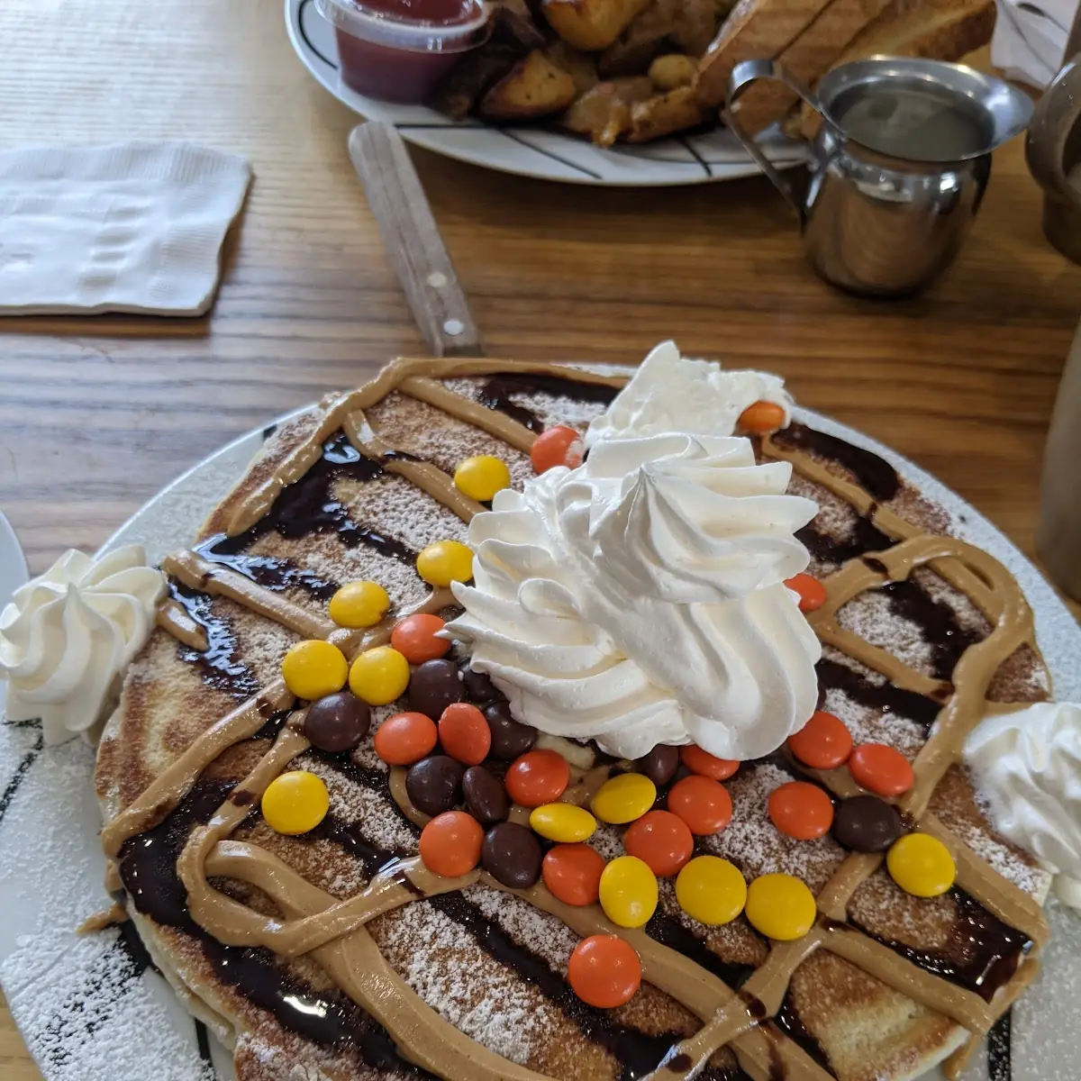 Reese's Pieces Peanut Butter Pancakes